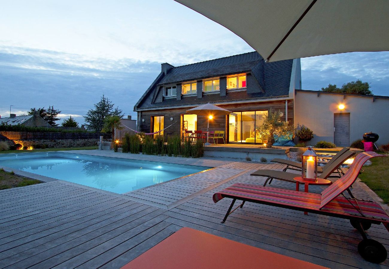 Maison à Locmariaquer - Kerblec, maison avec piscine 