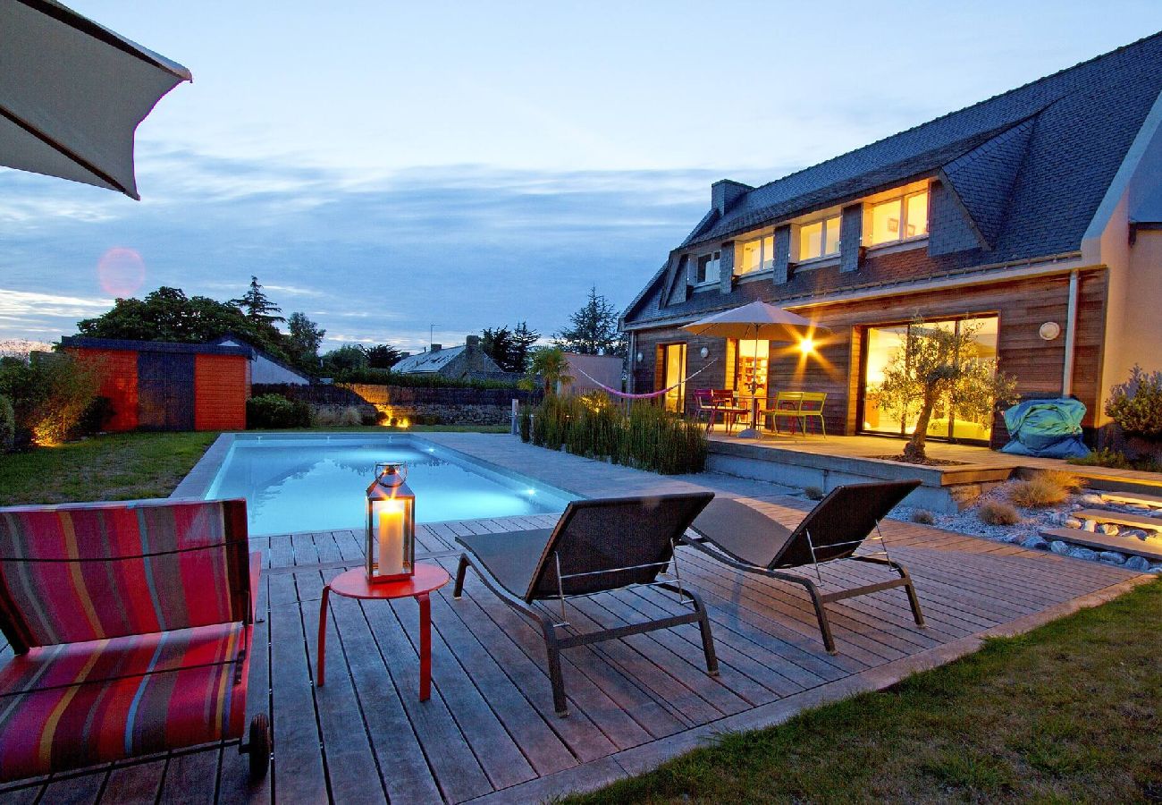 Maison à Locmariaquer - Kerblec, maison avec piscine 